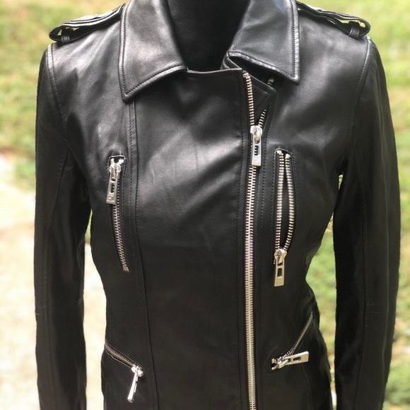 Avec Les Filles Leather Moto Jacket - Picture 4 of 8